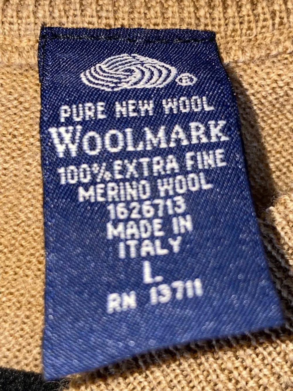 Men's V-Neck Sweater Vest in Camel - Picture 5 of 5